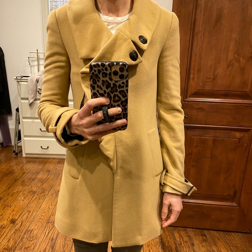 Diane von Furstenberg wool cashmere beige coat